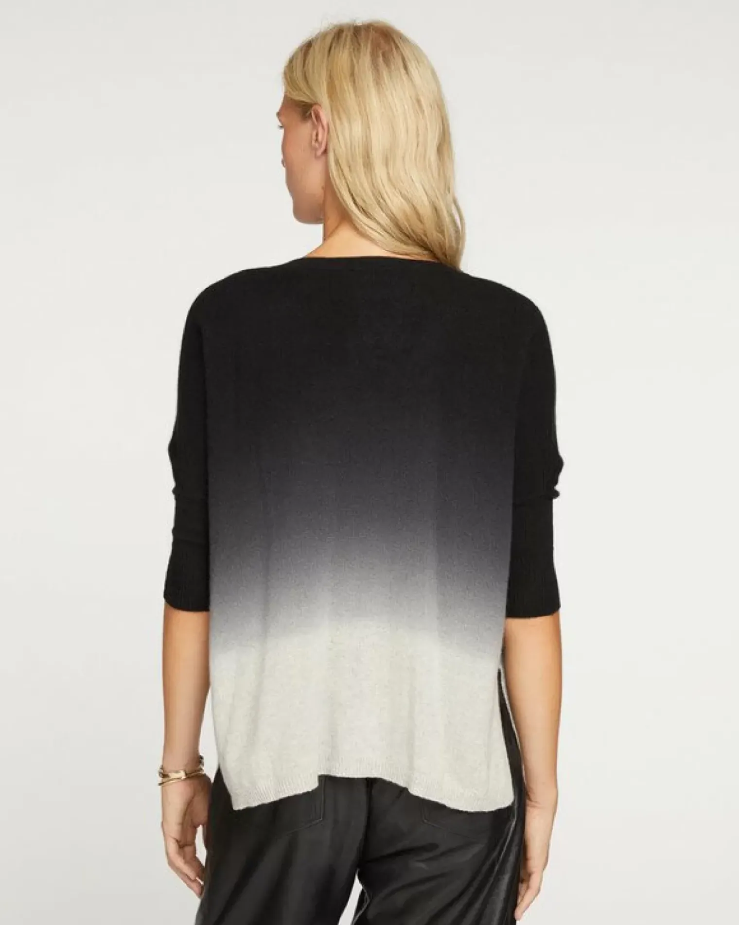 Kujten Sweaters & Sweatshirts>3/4 Sleeve Oversized Cashmere Sweater Gris Bouleau