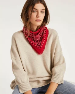 Kujten Sweaters & Sweatshirts>3/4 Sleeve Oversized Cashmere Sweater Avoine