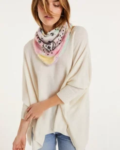Kujten Sweaters & Sweatshirts>3/4 Sleeves V-Neck Cashmere Sweater Blanc