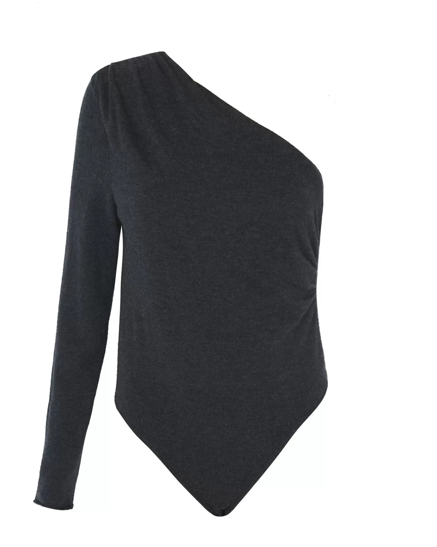 Kujten Body>Asymmetric Cashmere Body, 1-Thread Gris Anthracite