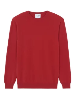 Kujten Sweaters & Sweatshirts>Basic Long Sleeves Cashmere Sweater Rouge
