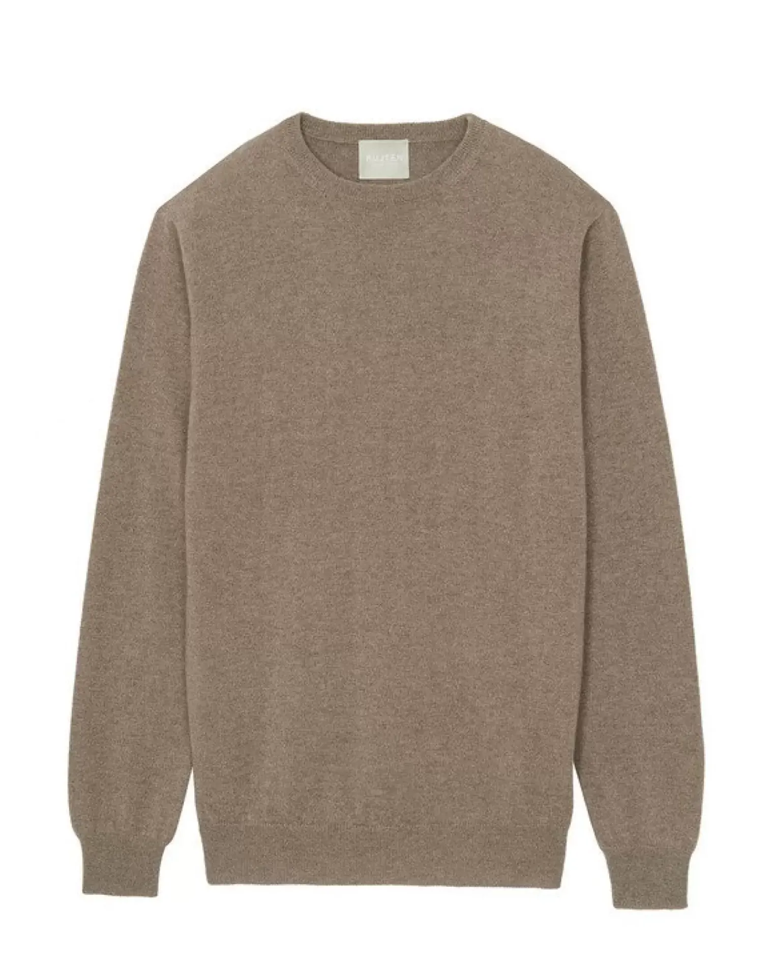 Kujten Sweaters & Sweatshirts>Basic Long Sleeves Cashmere Sweater Beige Taupe