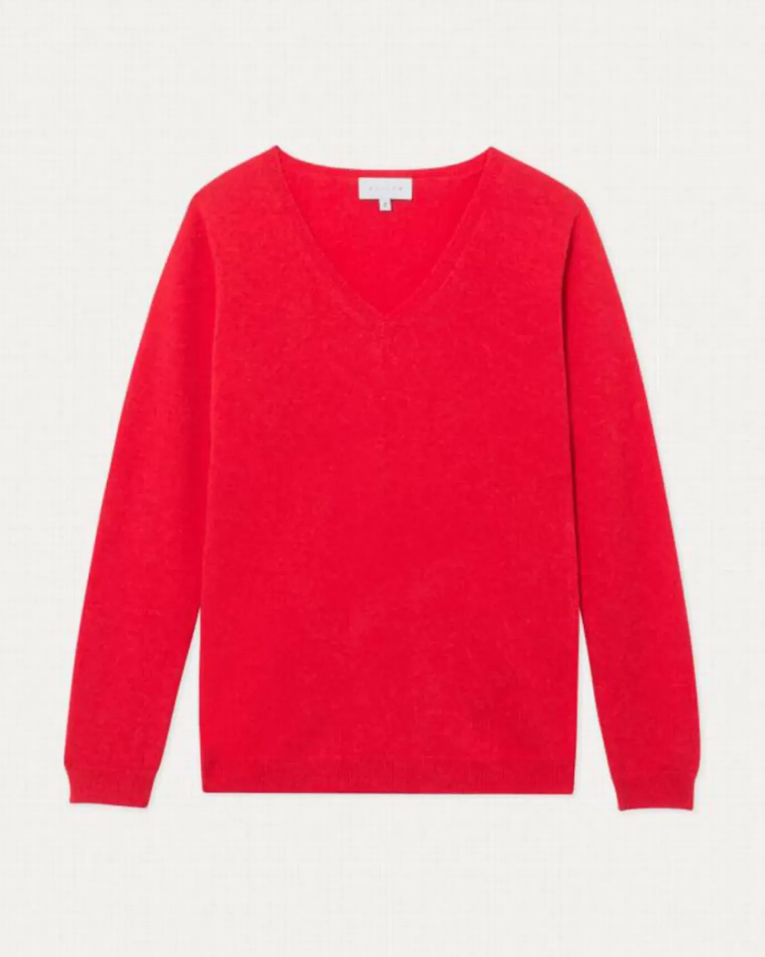 Kujten Sweaters & Sweatshirts>Basic Long Sleeves Cashmere Sweater Rouge Corail