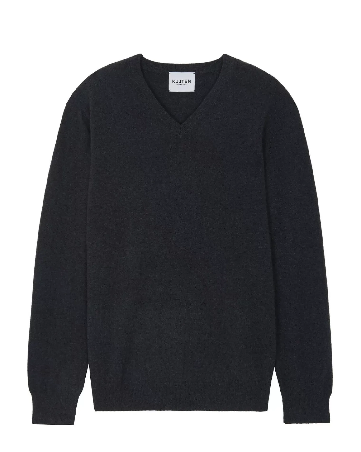 Kujten Sweaters & Sweatshirts>Basic Man V-Neck Cashmere Sweater Ocean