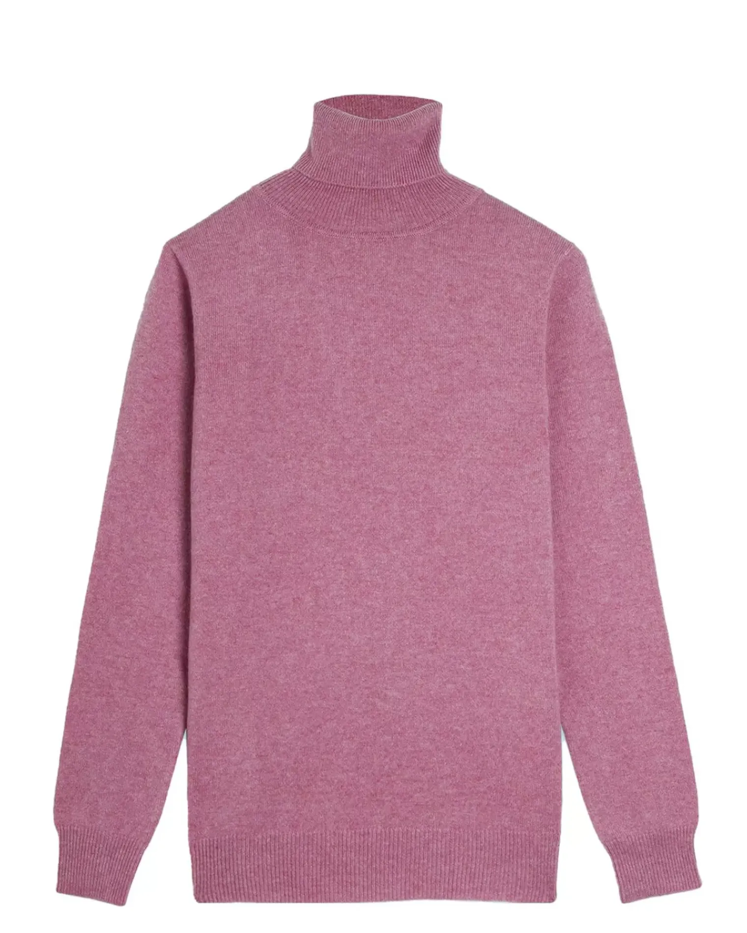 Kujten Sweaters & Sweatshirts>Basic Turtleneck 100% Cashmere Sweater Rose