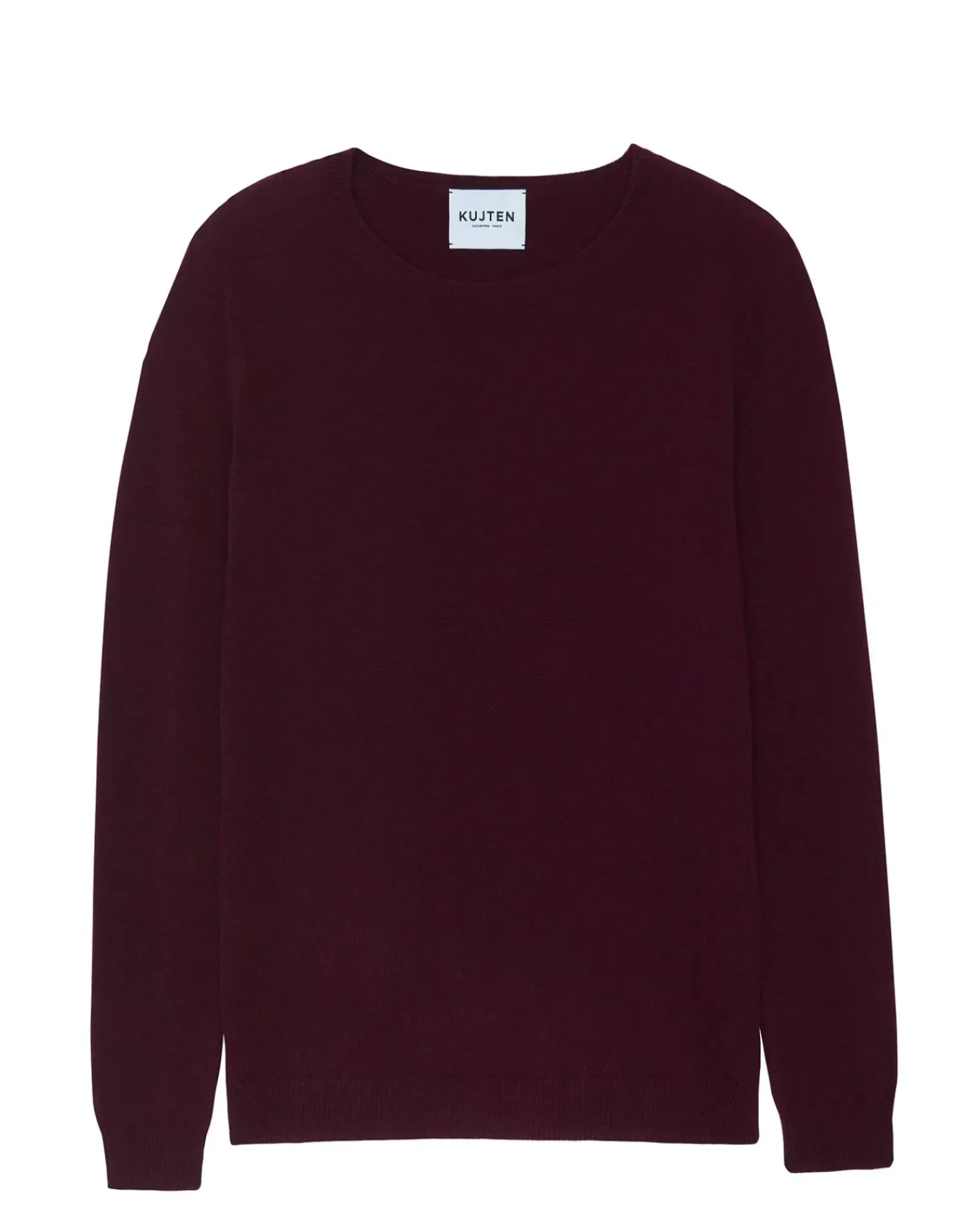 Kujten Sweaters & Sweatshirts>Basic Woman Round Neck Cashmere Sweater Bordeaux
