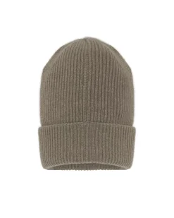 Kujten Hats & Headbands>Beanie With Cashmere Cuff Beige Taupe