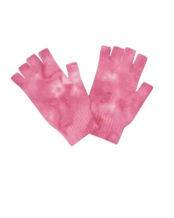 Kujten Gloves & Mittens>Bleached Short Cashmere Mittens Candy Pink
