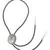 Kujten Jewelry>Bolo Tie In Sterling Silver 925/1000E With Leather Lace Argent