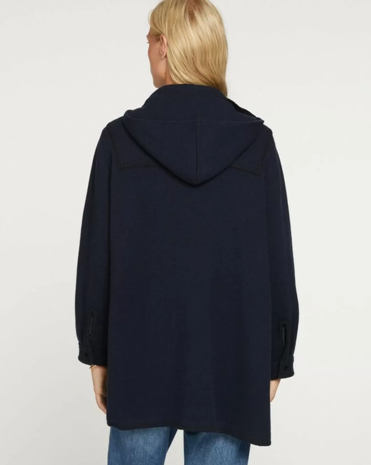 Kujten Coats>Cachemire Caban Dufflecoat Bleu Marine Fonce