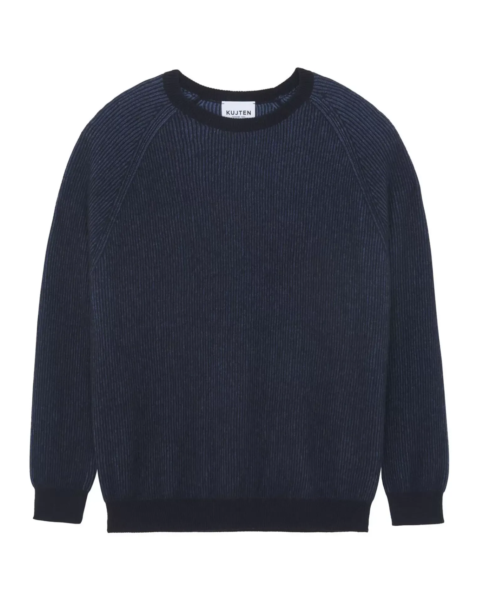 Kujten Jackets & Vests>Cardigan Stitch Cashmere Sweater, 2-Threads Bleu Marine Fonce