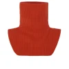 Kujten Scarves & Snoods>Cardigan Stitch Cashmere Snood, 6-Threads Orange Rosso