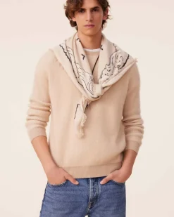 Kujten Jackets & Vests>Cardigan Stitch Cashmere Sweater, 2-Threads Organique