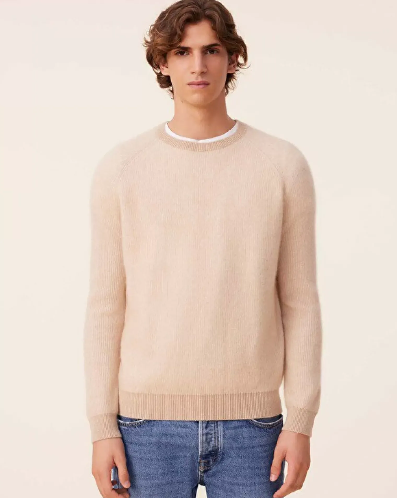 Kujten Jackets & Vests>Cardigan Stitch Cashmere Sweater, 2-Threads Organique