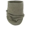 Kujten Scarves & Snoods>Cardigan Stitch Cashmere Snood, 4-Threads Kaki Chine