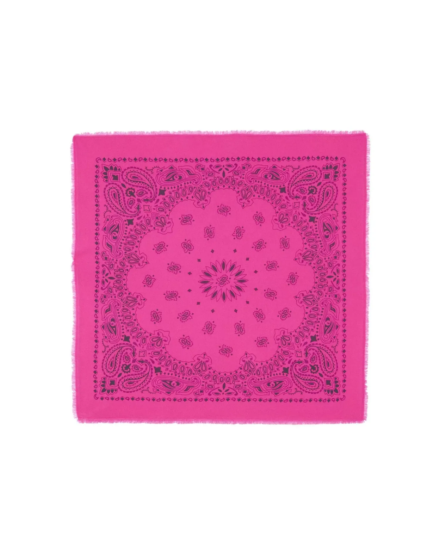 Kujten Scarves & Snoods>Cashmere Bandana, 2-Threads Rose Neon