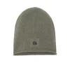 Kujten Hats & Headbands>Cashmere Beanie With Rollers, 4-Threads Kaki Chine