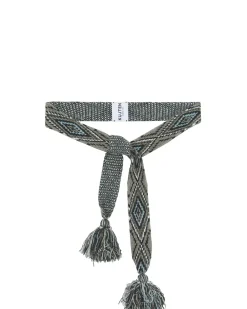 Kujten Belts>Cashmere Belt Kaki Fonce