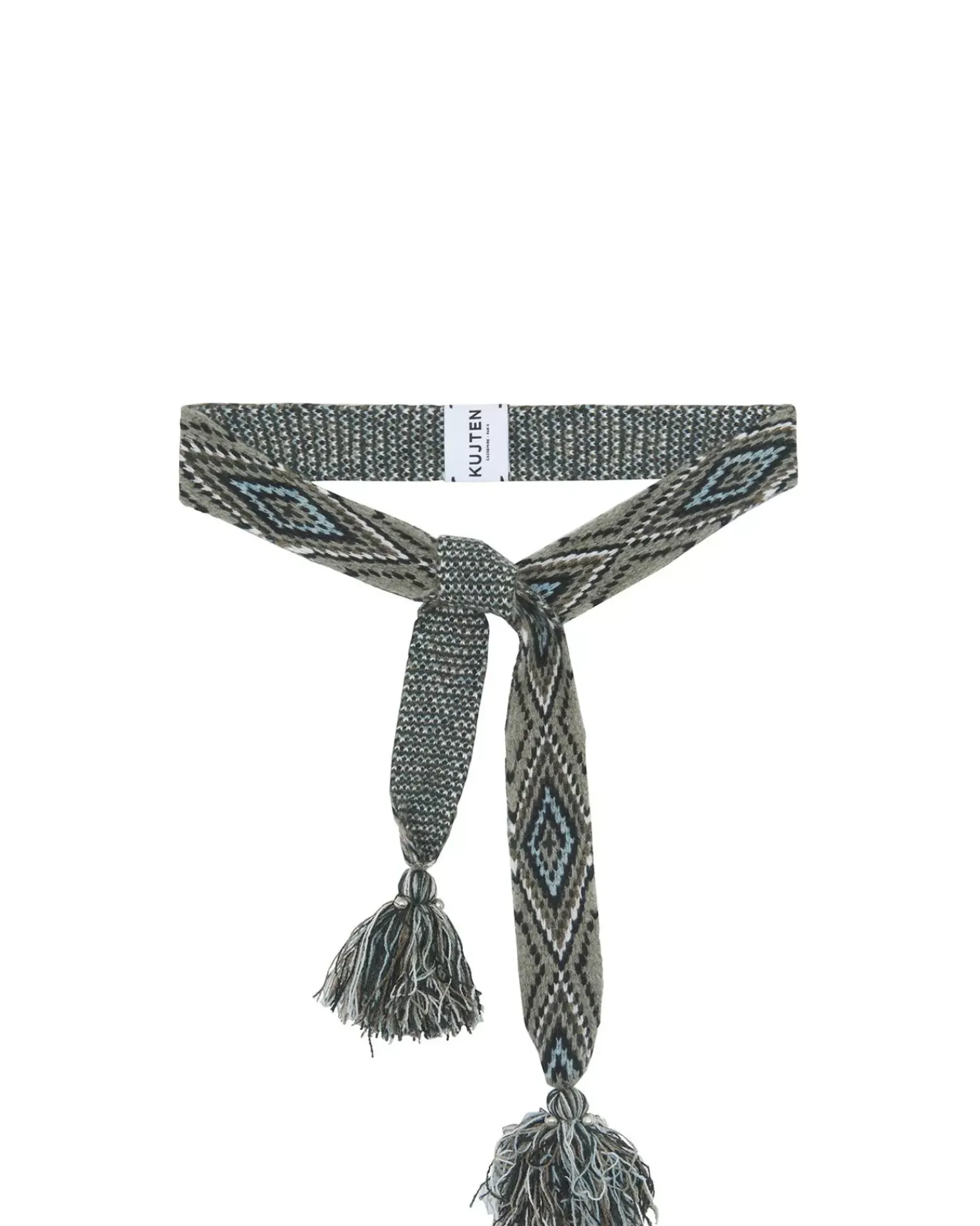 Kujten Belts>Cashmere Belt Kaki Fonce