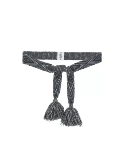 Kujten Belts>Cashmere Belt Noir