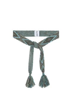 Kujten Belts>Cashmere Belt Kaki Chine