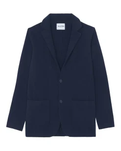 Kujten Jackets & Vests>Cashmere Blazer Jacket Bleu Marine Fonce
