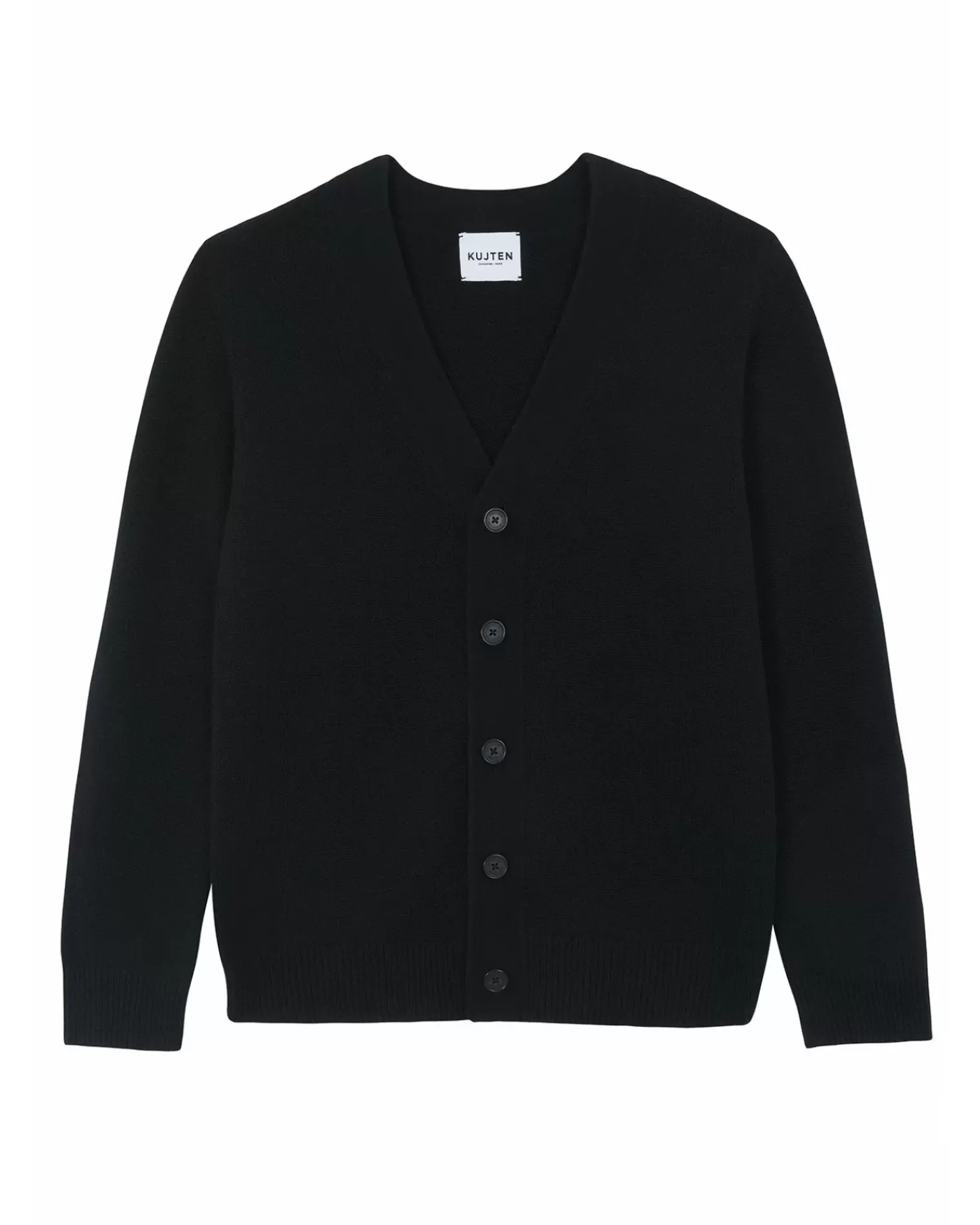 Kujten Jackets & Vests>Cashmere Cardigan Noir