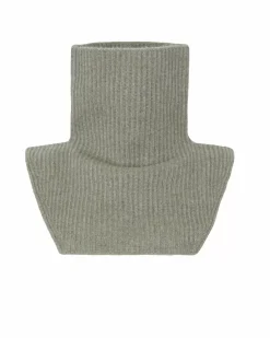 Kujten Scarves & Snoods>Cashmere Collar, 6-Threads Kaki Chine