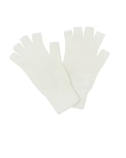 Kujten Gloves & Mittens>Cashmere Finger Mittens Blanc