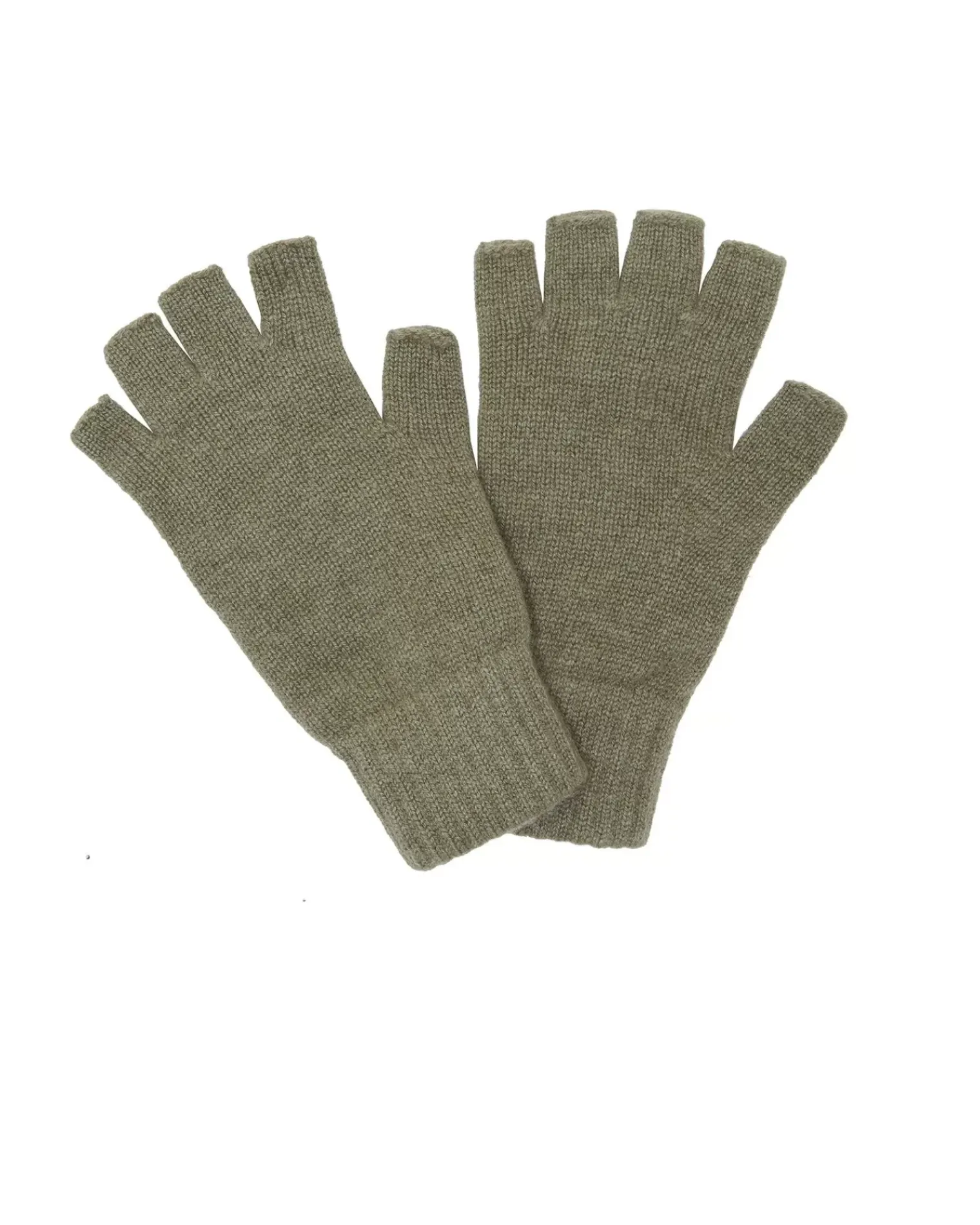 Kujten Gloves & Mittens>Cashmere Finger Mittens, 4-Threads Kaki Chine