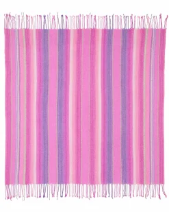 Kujten Scarves & Snoods>Cashmere Fringed Shawl Rose Neon
