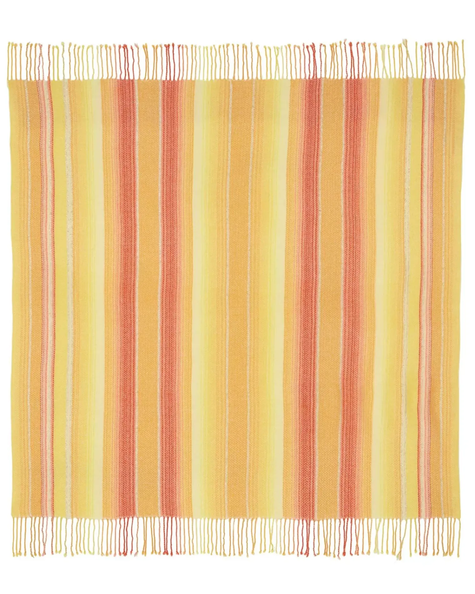 Kujten Scarves & Snoods>Cashmere Fringed Shawl Marigold