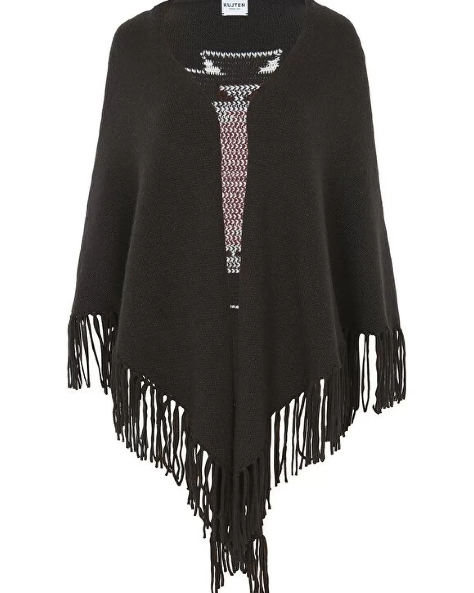 Kujten Scarves & Snoods>Cashmere Fringed Shawl, 12-Threads Marron