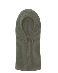Kujten Hats & Headbands>Cashmere Hood, 8-Threads Kaki Chine