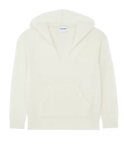 Kujten Hoodies>Cashmere Hoodie Blanc