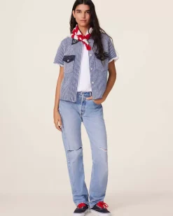 Kujten Jackets & Vests>Cashmere Jacket, 4-Threads Bleu Jeans Fonce