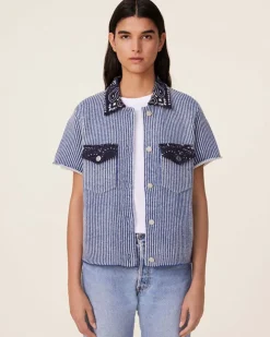 Kujten Jackets & Vests>Cashmere Jacket, 4-Threads Bleu Jeans Fonce