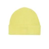 Kujten Hats & Headbands>Cashmere Logo Hat Jaune Fluo
