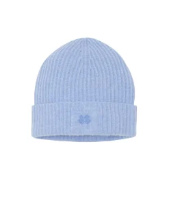 Kujten Hats & Headbands>Cashmere Logo Hat, 6-Threads Bleu Jeans