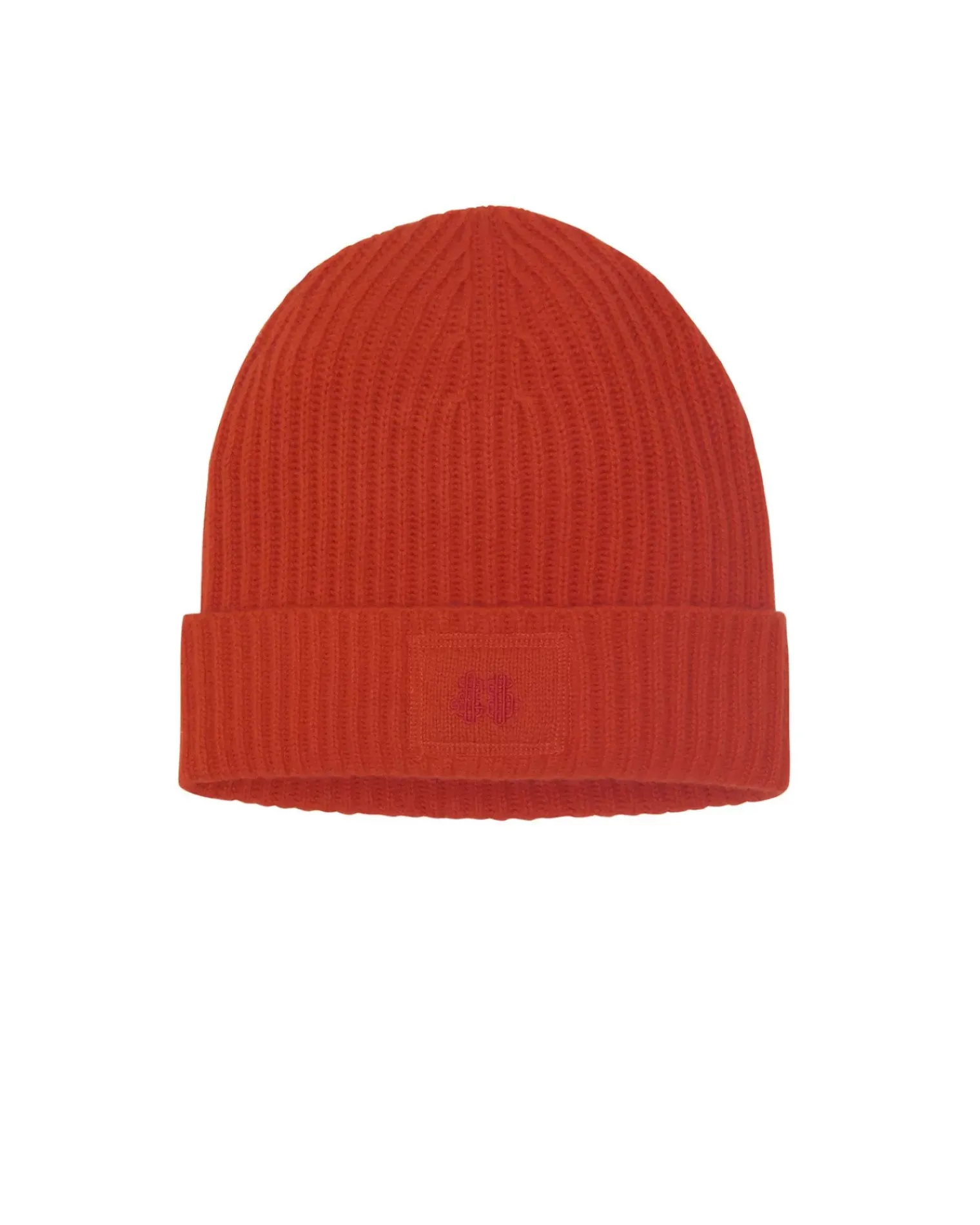 Kujten Hats & Headbands>Cashmere Logo Hat, 6-Threads Orange Rosso