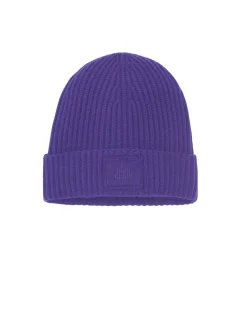 Kujten Hats & Headbands>Cashmere Logo Hat, 6-Threads Deep Purple