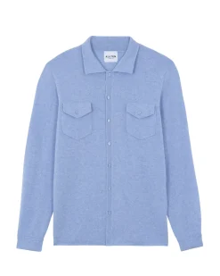 Kujten Jackets & Vests>Cashmere Long Sleeves Cardigan Bleu Jeans
