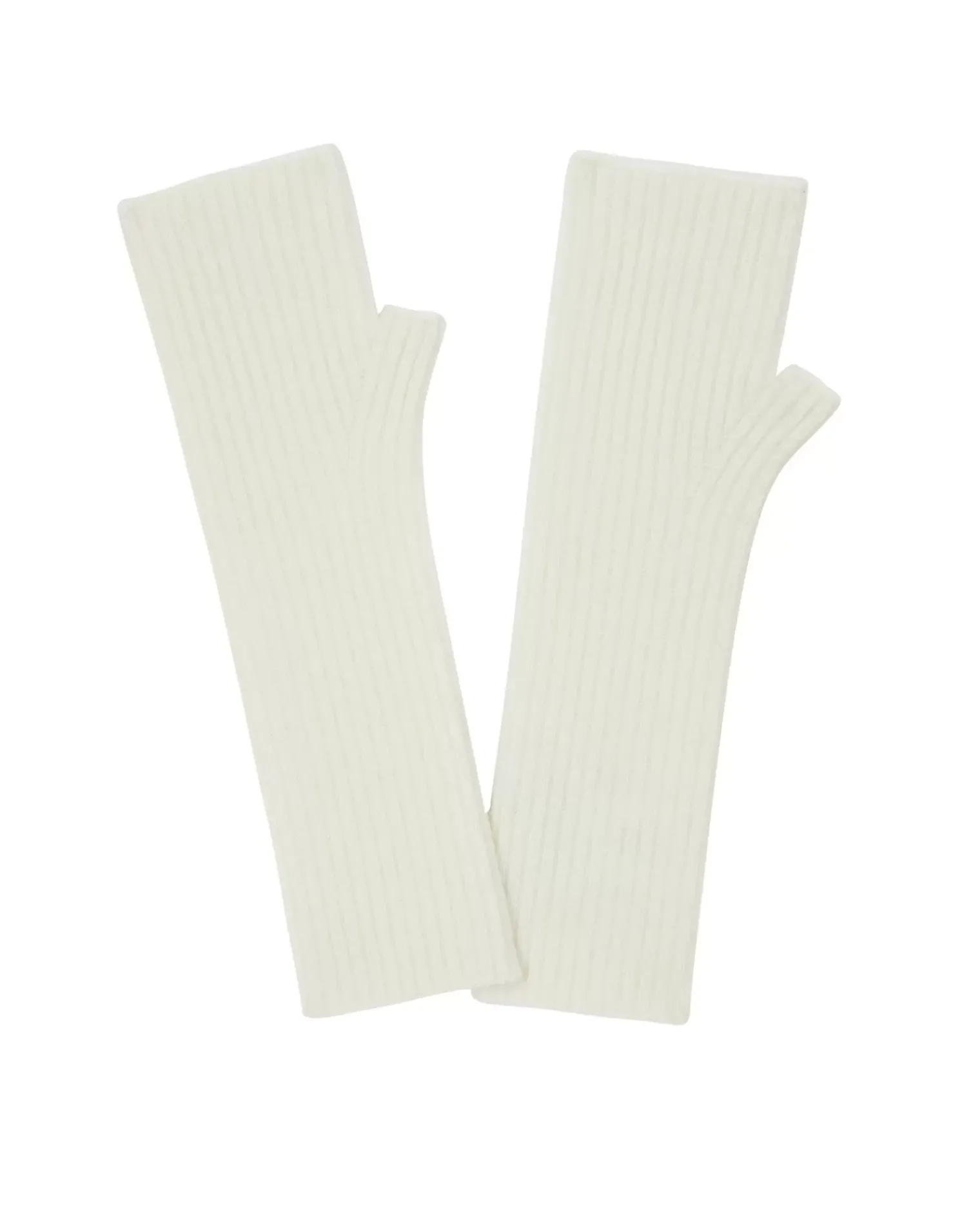 Kujten Gloves & Mittens>Cashmere Mittens Blanc Vintage