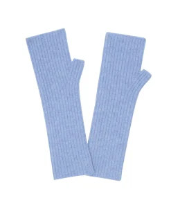 Kujten Gloves & Mittens>Cashmere Mittens Bleu Jeans