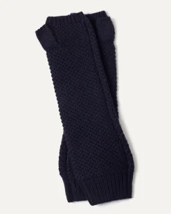Kujten Gloves & Mittens>Cashmere Mittens Bleu Marine Fonce