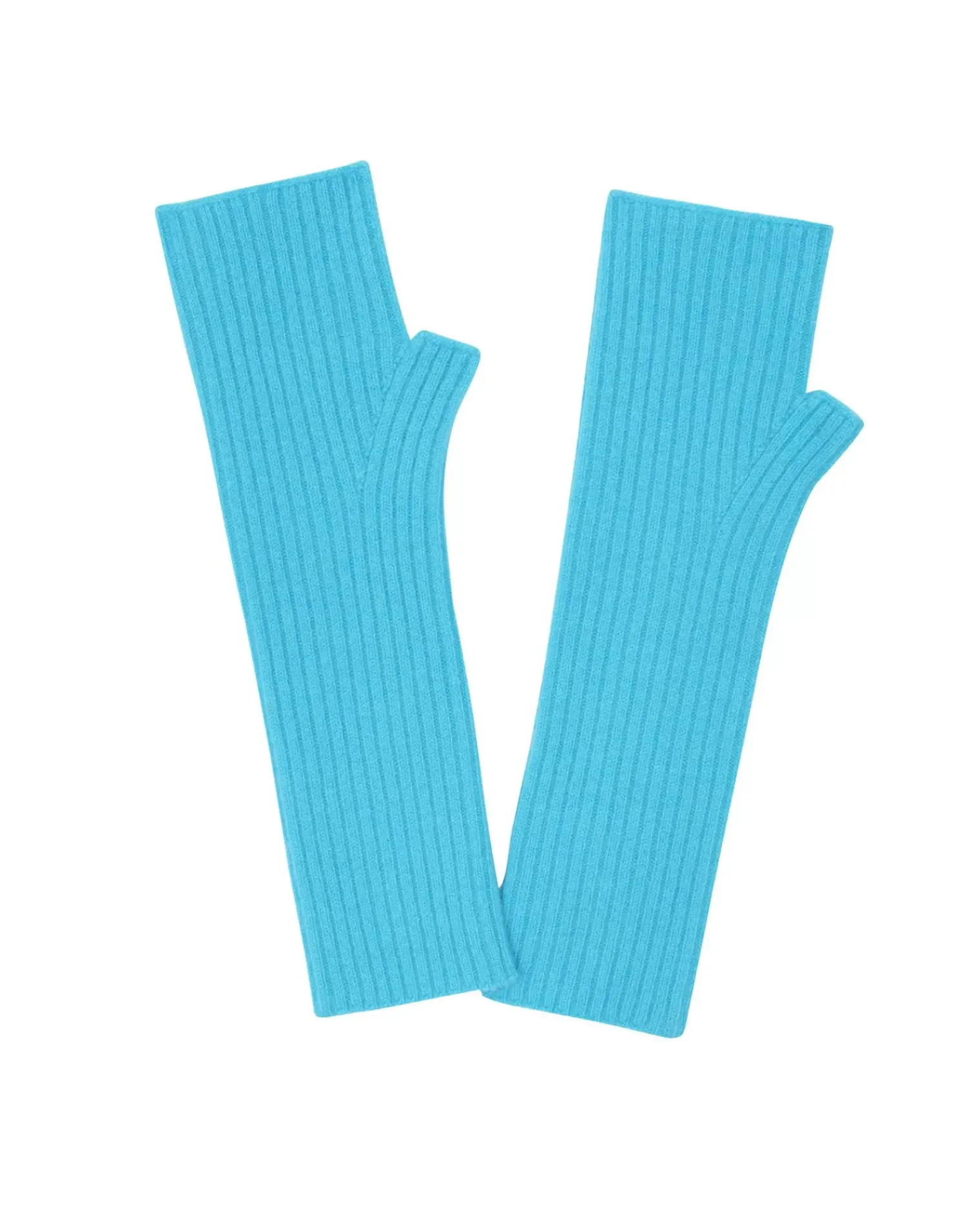 Kujten Gloves & Mittens>Cashmere Mittens Bleu Turquoise