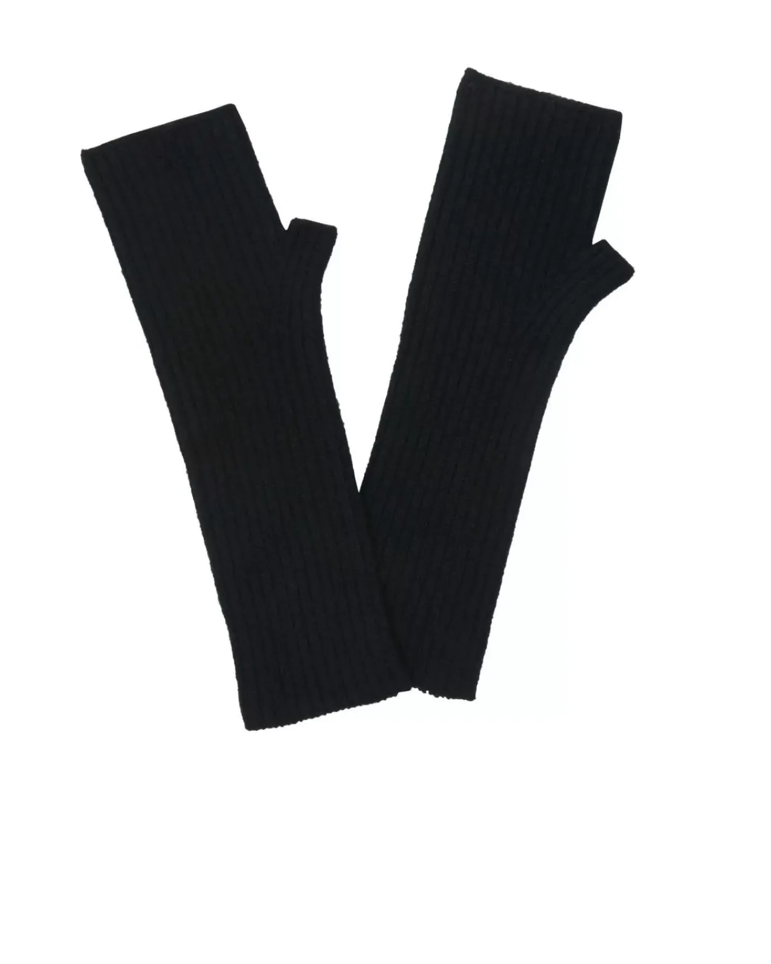 Kujten Gloves & Mittens>Cashmere Mittens, 2-Threads Noir