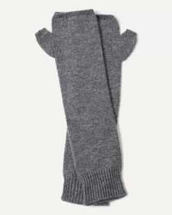 Kujten Gloves & Mittens>Cashmere Mittens, 4-Threads Gris Flanelle