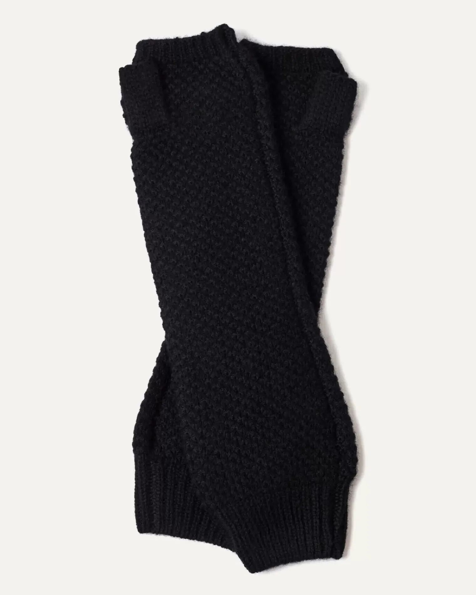 Kujten Gloves & Mittens>Cashmere Mittens, 6-Threads Noir