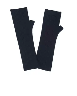 Kujten Gloves & Mittens>Cashmere Mittens, 2-Threads Bleu Marine Fonce